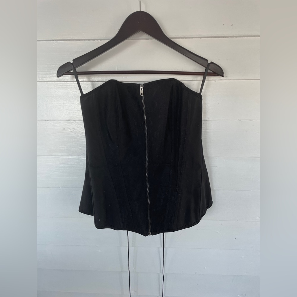 Black Lace Accent Torrid Zip Up Corset